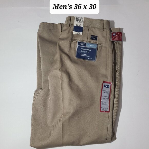 Dockers Original Khaki Individual Fit Stretch Men's Pants Size 36 x 30 NWT - Picture 1 of 8